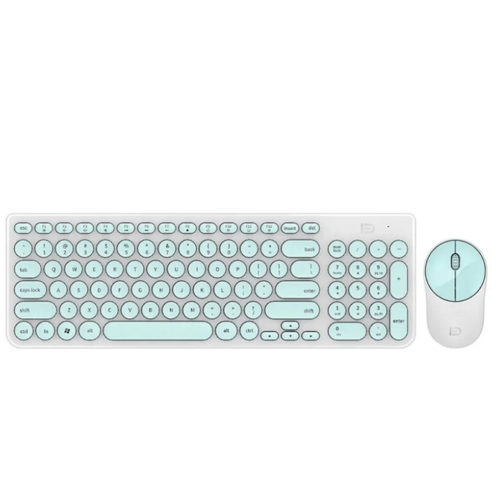 FD Wireless iK6630 Keyboard & Mouse Combo 2.4GHz Mint Green NEW in Box